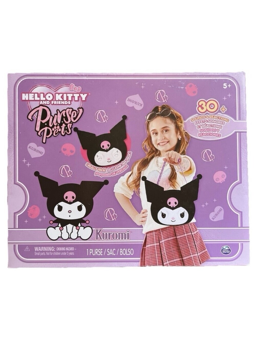 Sanrio Hello Kitty Kuromi Purse Pet by Spin Master - Over 30 Interactions New
